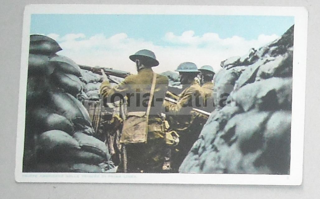 Cartolina Militare: Soldati Americani In Trincea