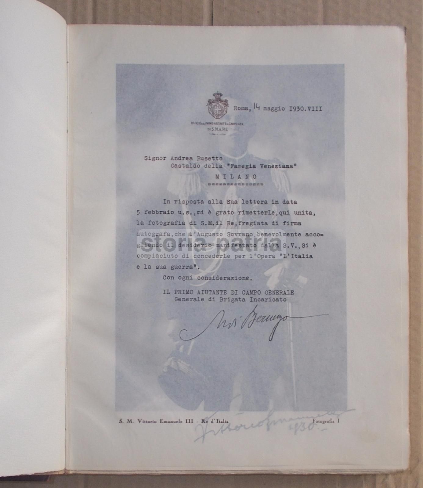 L'Italia E La Sua Guerra Di Andrea Busetto (1932)   Edizione Illustrata