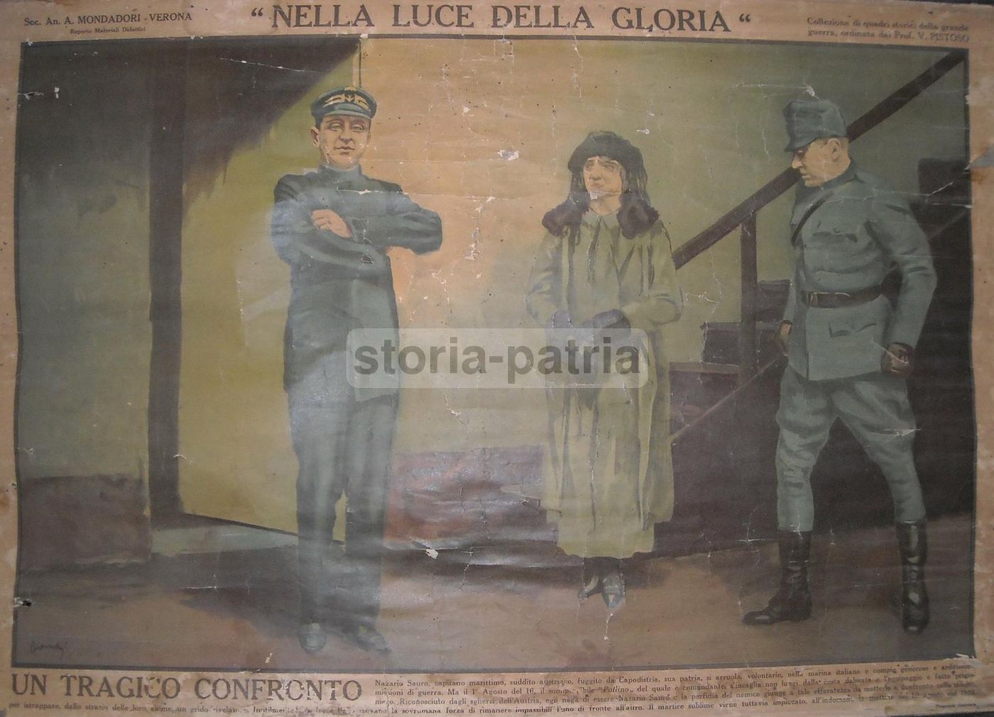Stampa Nazario Sauro Grande Guerra Bianchi Mondadori Anni '20 '30