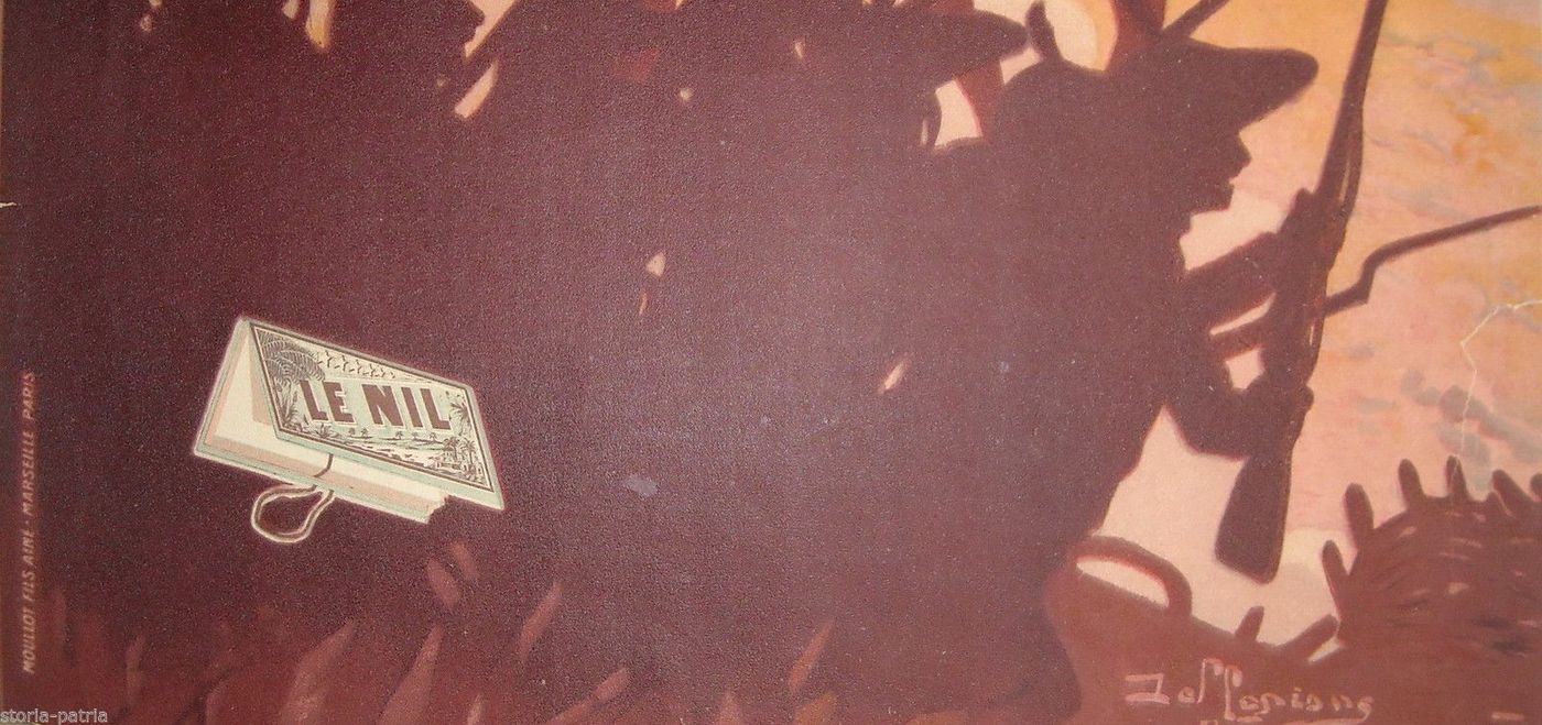 Manifesto Pubblicitario Sigarette Le Nil Napoleone Egitto 1900