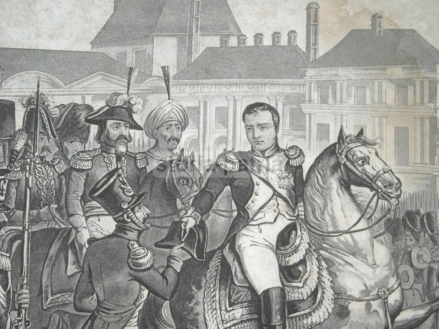 Incisione Napoleonica: Place Du Carrousel, Parigi (circa 1830)