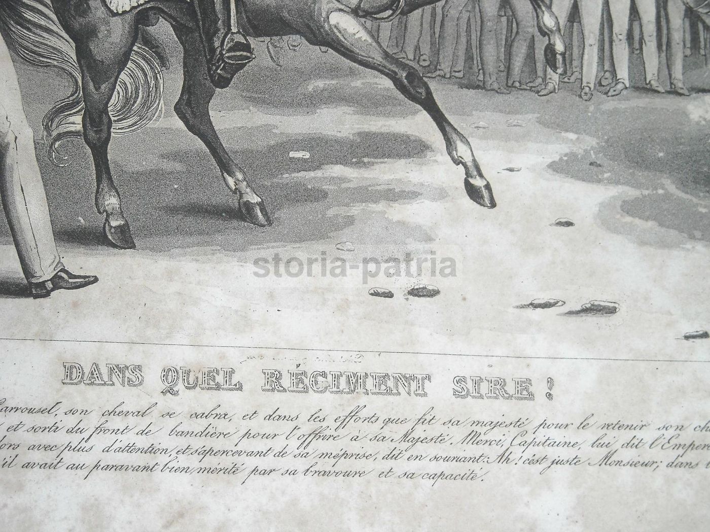 Incisione Napoleonica: Place Du Carrousel, Parigi (circa 1830)