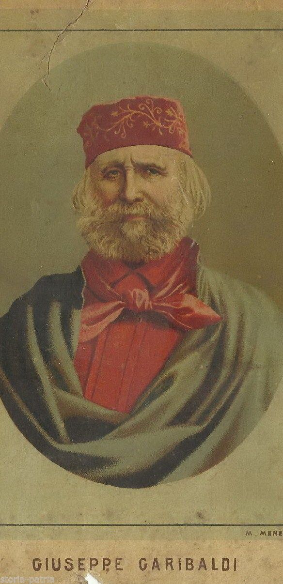 Cromolitografia Antica Giuseppe Garibaldi Meneghini Fine '800