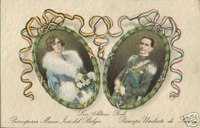 Cartolina Antica Umberto Di Savoia E Maria José Del Belgio, 1900