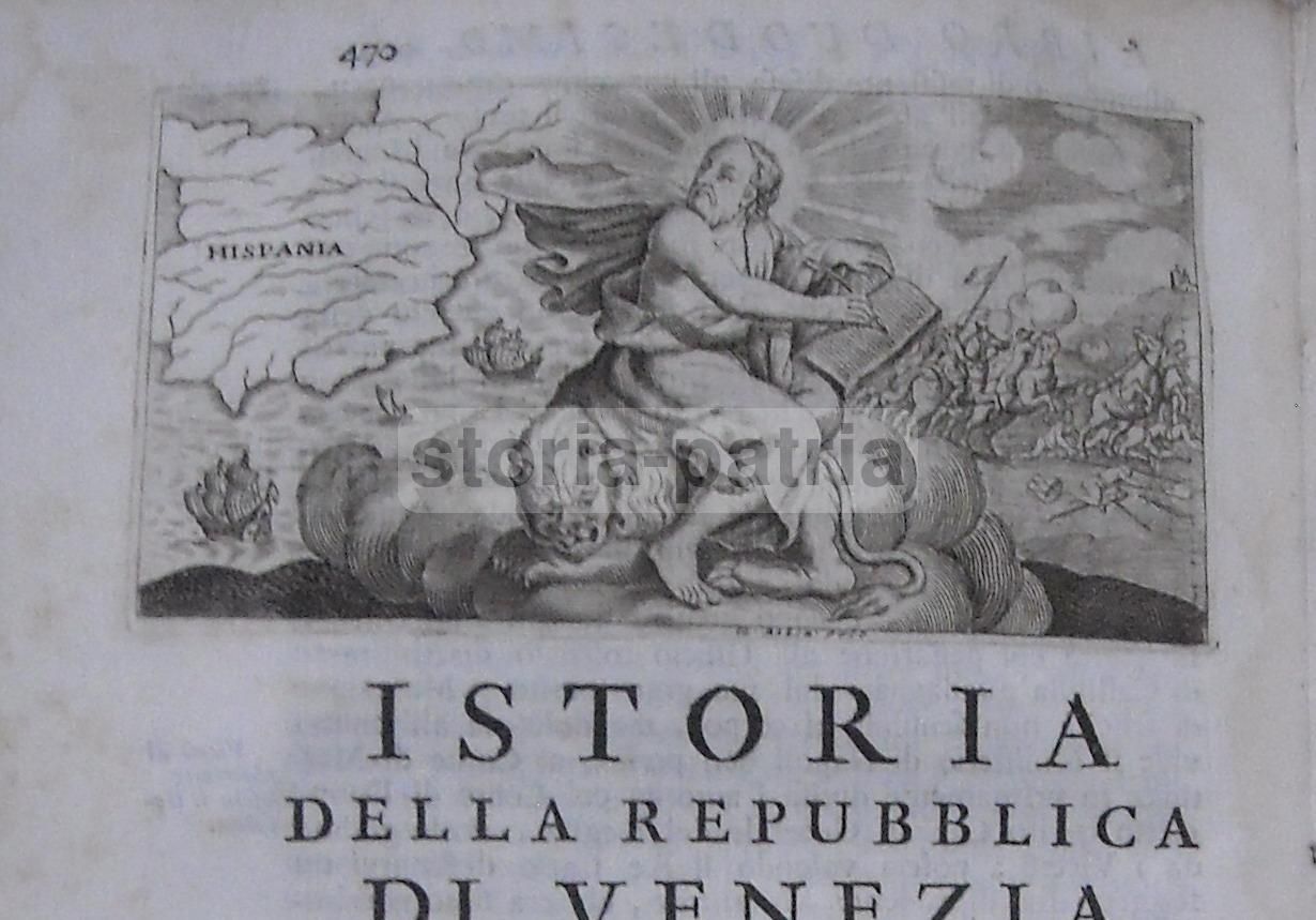 Incisione Antica Spagna San Marco Repubblica Veneziana 1700