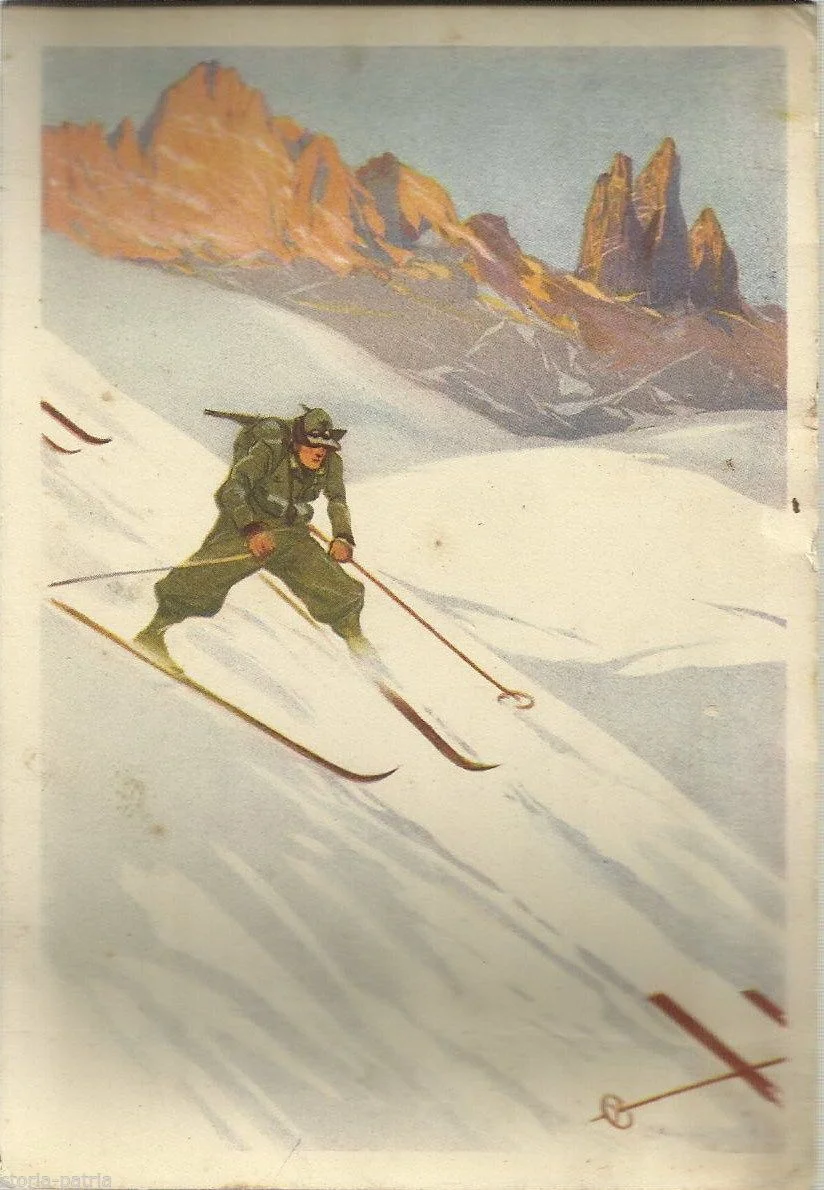 Cartolina Illustrata Battaglione Cadore, 1935