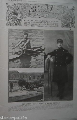 Edmondo Bertelli, Canottiere MAS 20 Pola 1916, Illustrazione