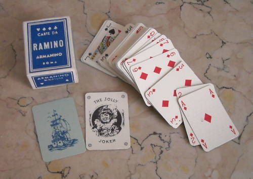 Mini Carte Da Gioco Ramino Armanino Roma, Anni '30