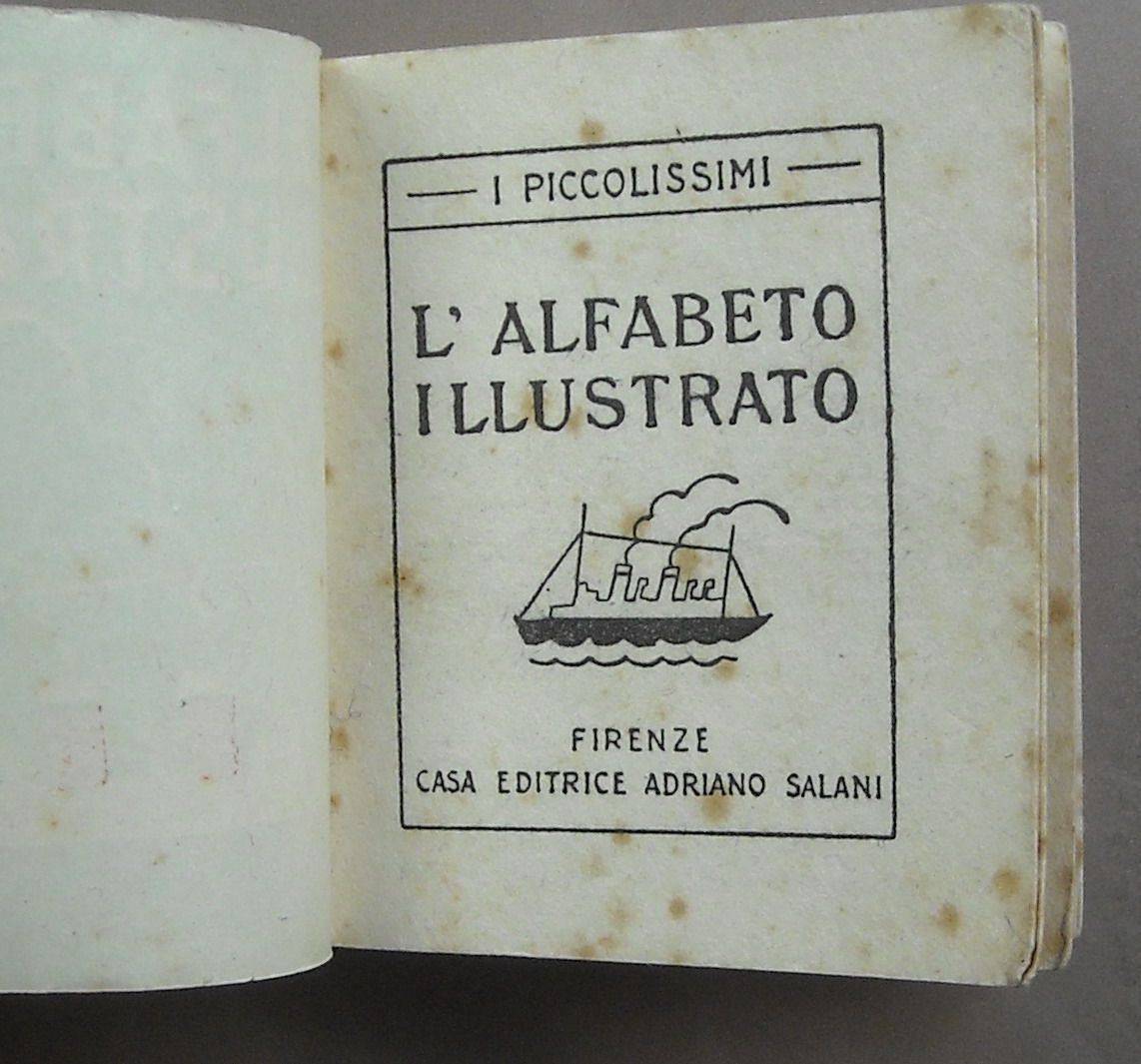 Alfabeto Illustrato Mini Libro Salani 1937 Firenze Per Bambini
