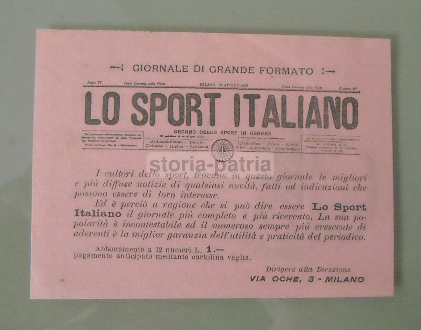 Volantino Pubblicitario Campanello Elettrico Outfit 1910