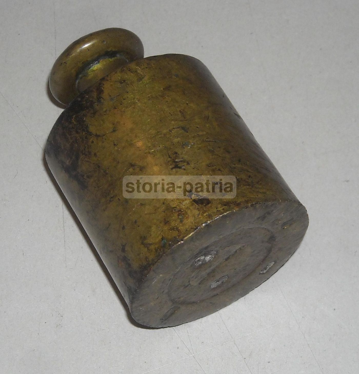 Peso Da Bilancia Antico In Ottone 1 Kg Fine 800 Inizio 900