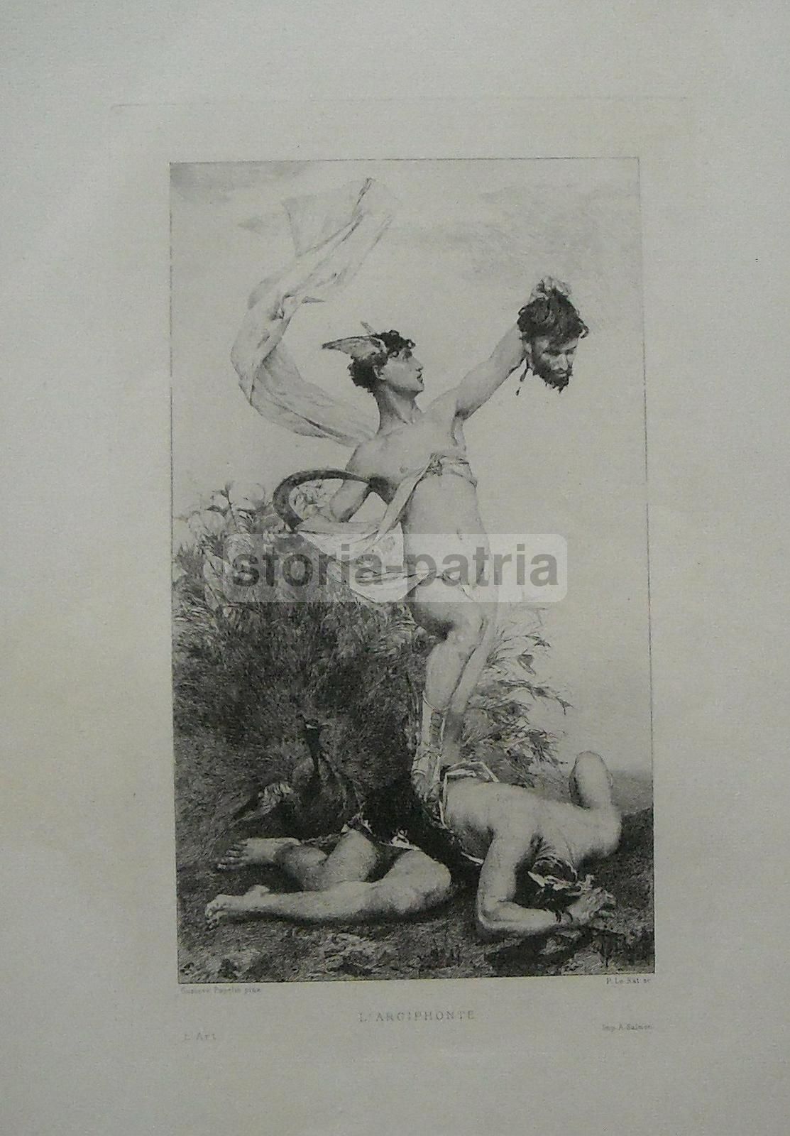 Incisione Antica Argifonte: Ermete E Argo Panoptes, Le Rat Da Popelin