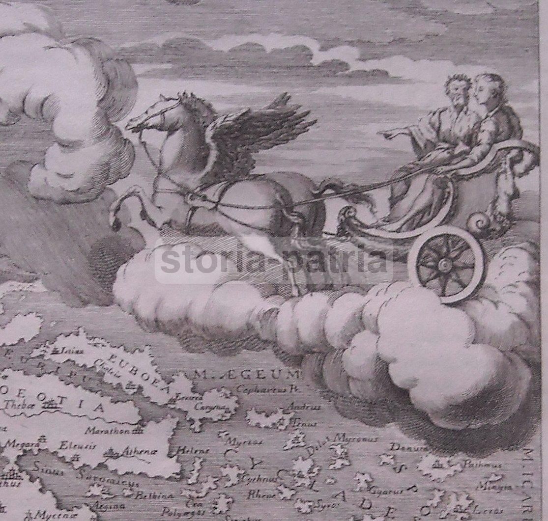 Biga Alata Mitologica: Grecia Antica, Incisione Di Francesco De Luca, 1763