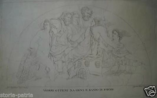 Venere E Giove Bando Di Psiche Incisione Comerio Da Giulio Romano