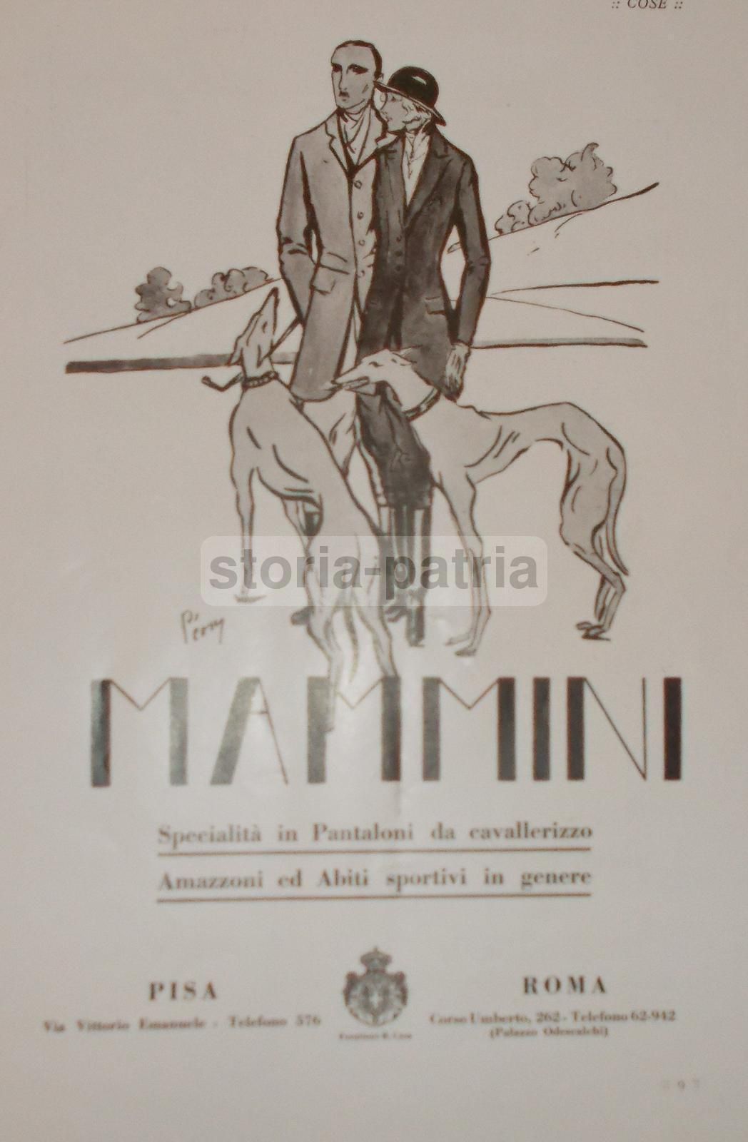 Pubblicità Mammini E J.C. d'Ahetze Moda Sportiva Anni '30