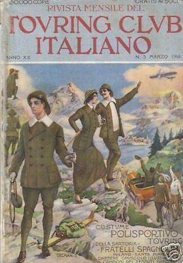 Pubblicità Sartoria Fratelli Spagnolini 1914 Touring Club Illustrata Da Talman