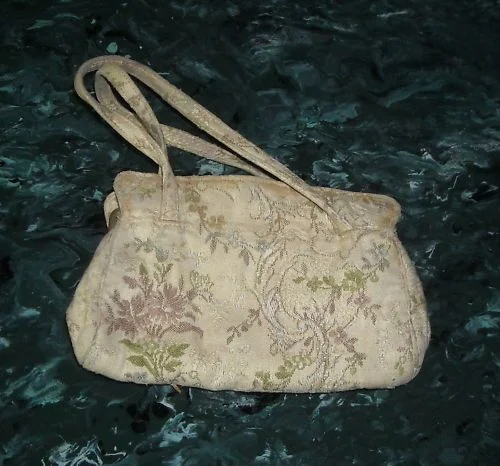 Floral Fabric Coin Purse, Early 1900s
