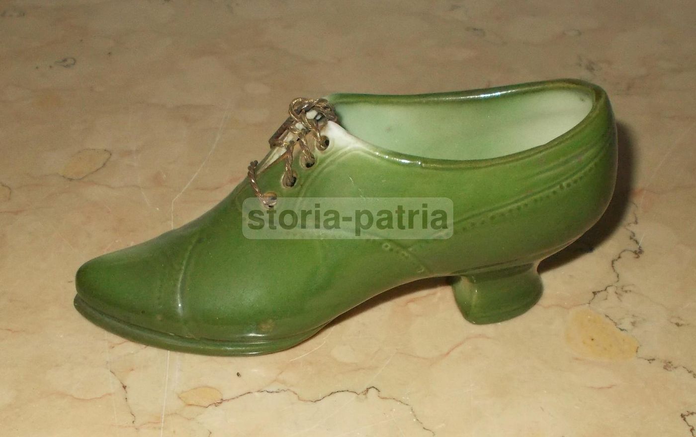 Scarpina Decorativa In Porcellana Policroma, Anni '30 '50