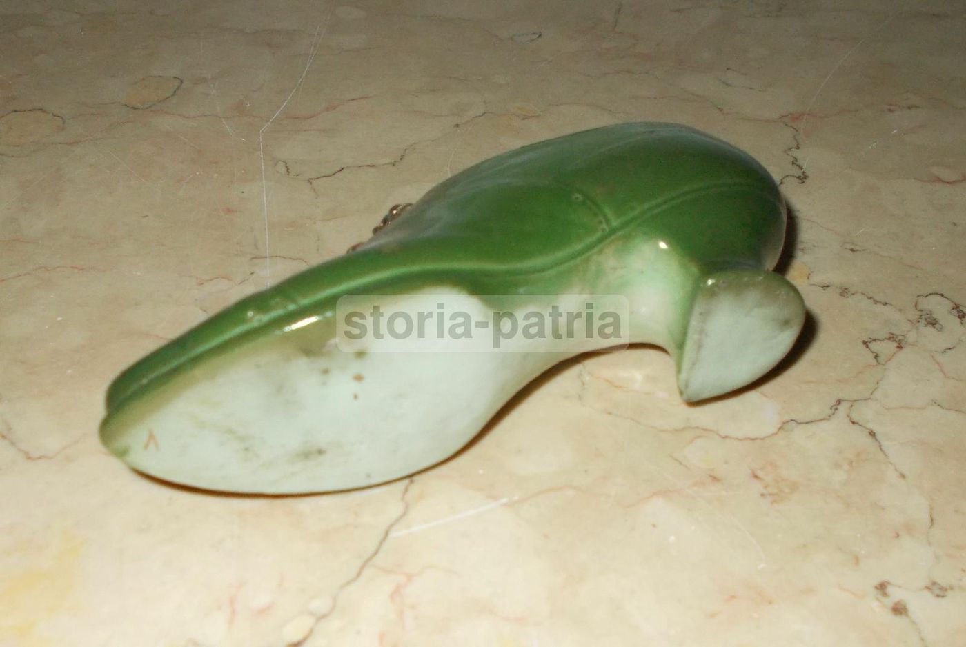 Scarpina Decorativa In Porcellana Policroma, Anni '30 '50