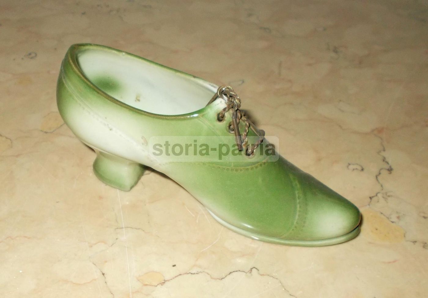 Scarpina Decorativa In Porcellana Policroma, Anni '30 '50