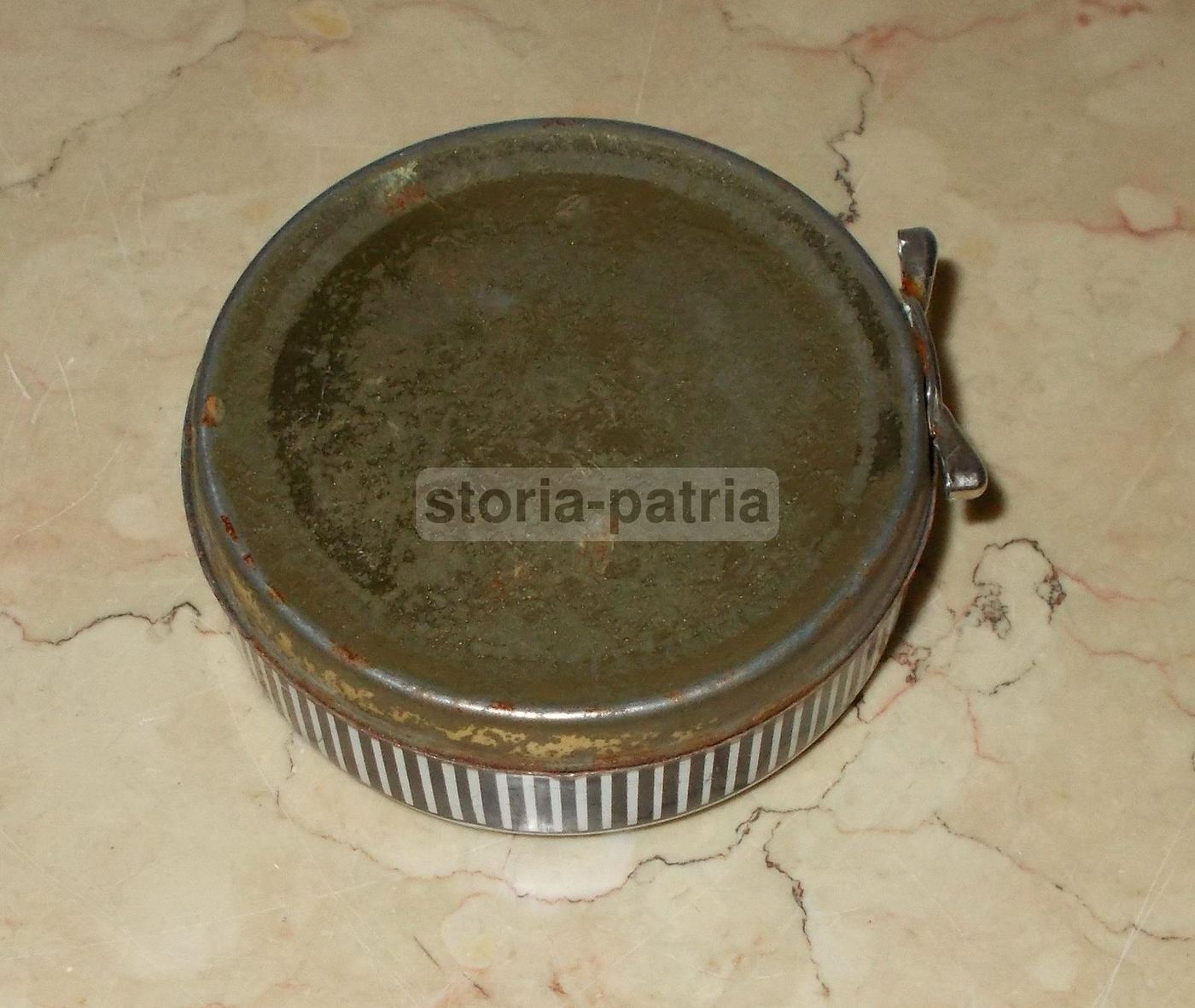 Scatola Latta Lucido Scarpe Aquila Nera Roma Anni '30