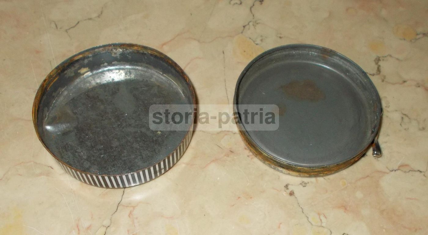 Scatola Latta Lucido Scarpe Aquila Nera Roma Anni '30