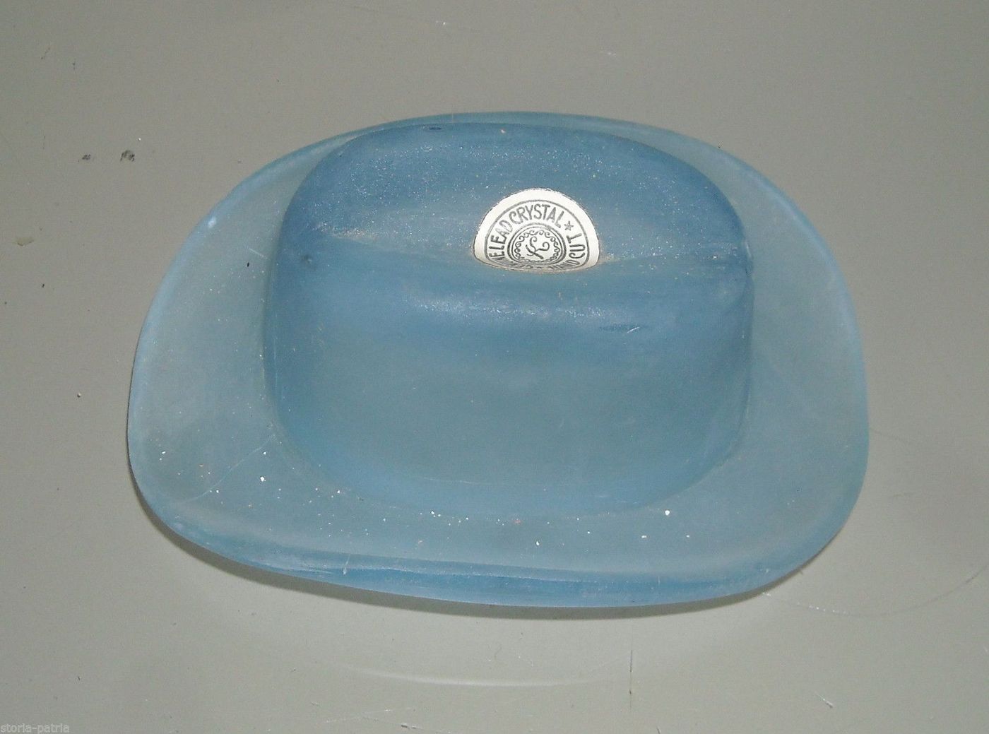 Cappello In Vetro Satinato Vintage Anni '70 Soprammobile Collezione