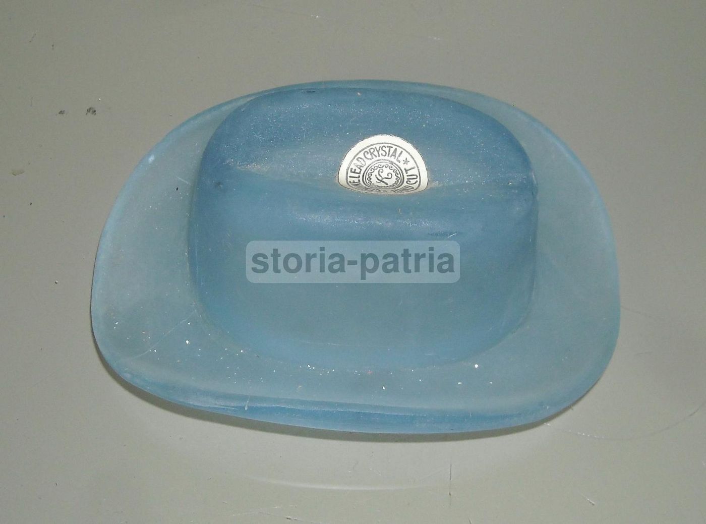 Cappello In Vetro Satinato Vintage Anni '70 Soprammobile Collezione