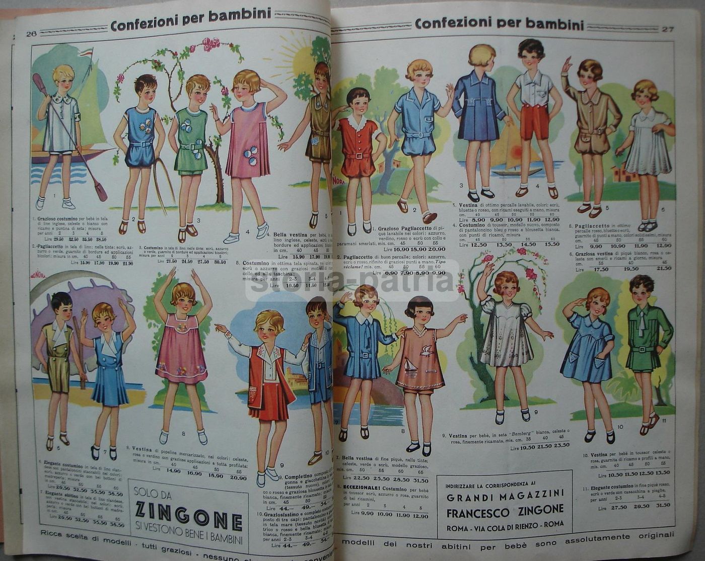 Catalogo Zingone Roma Primavera Estate 1932: Moda, Giocattoli E Arredi