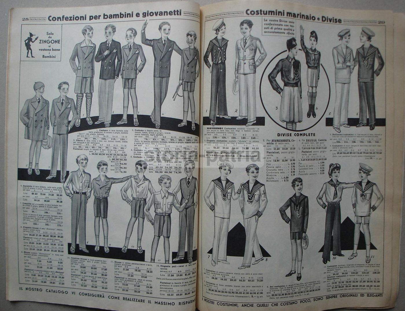 Catalogo Zingone Roma Primavera Estate 1932: Moda, Giocattoli E Arredi