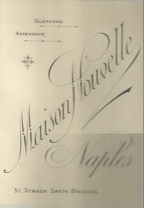 Maison Nouvelle Napoli: Pubblicità d'Epoca Fine '800 Per Tessuti E Moda