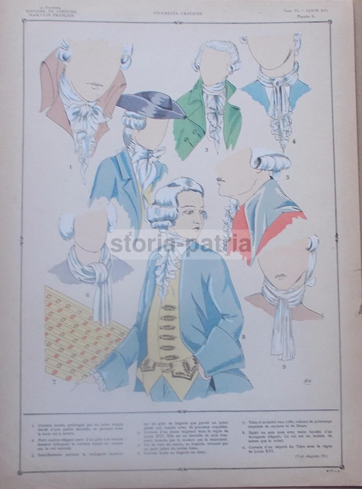 Stampa Antica Moda Maschile Cravatte Gilet Acconciature Anni '20