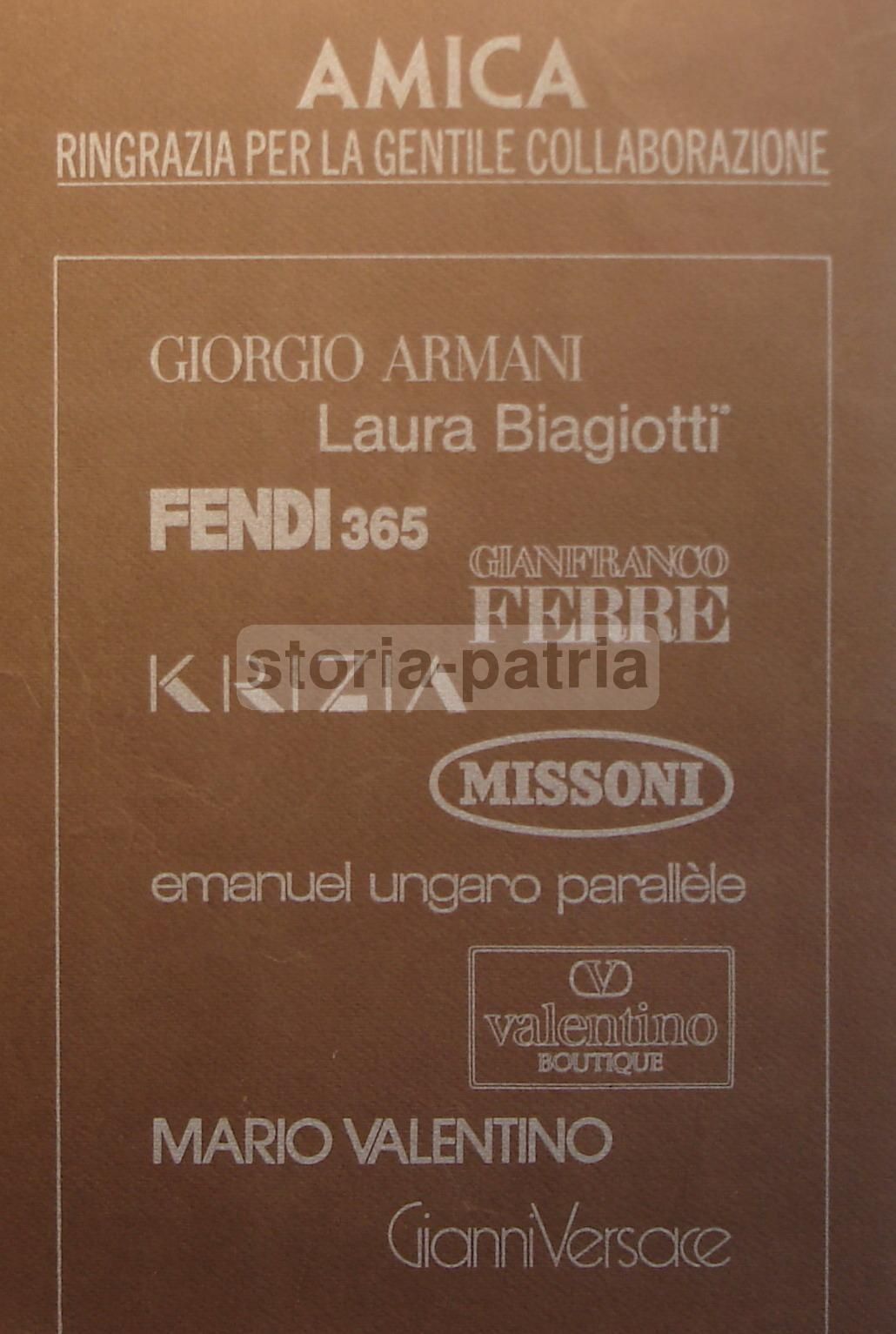 Album Figurine Amica: 50 Anni Di Moda, 1986