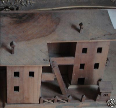 Modellino Architettonico In Legno Di Noce, Fine '800   Inizio '900
