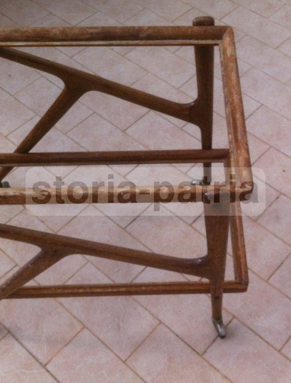 Carrello Portavivande Anni '50 Design Italiano Legno E Metallo