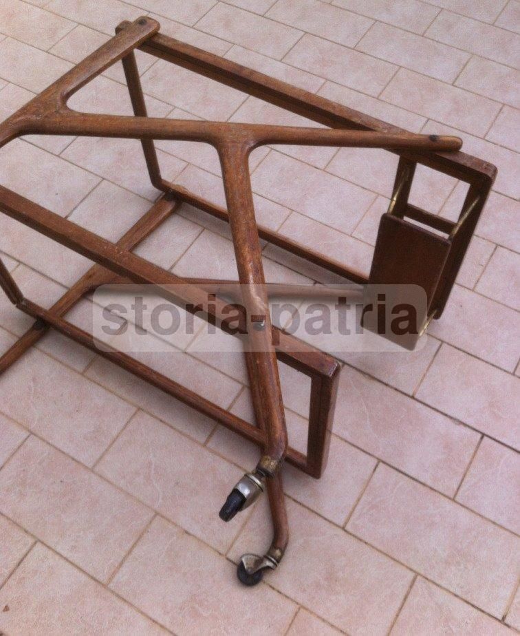 Carrello Portavivande Anni '50 Design Italiano Legno E Metallo