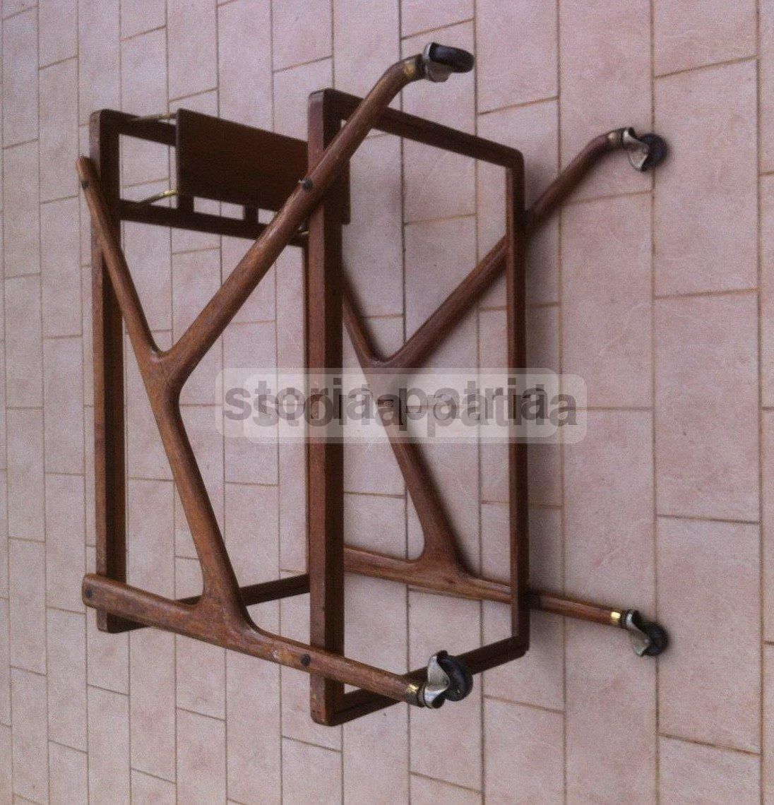 Carrello Portavivande Anni '50 Design Italiano Legno E Metallo