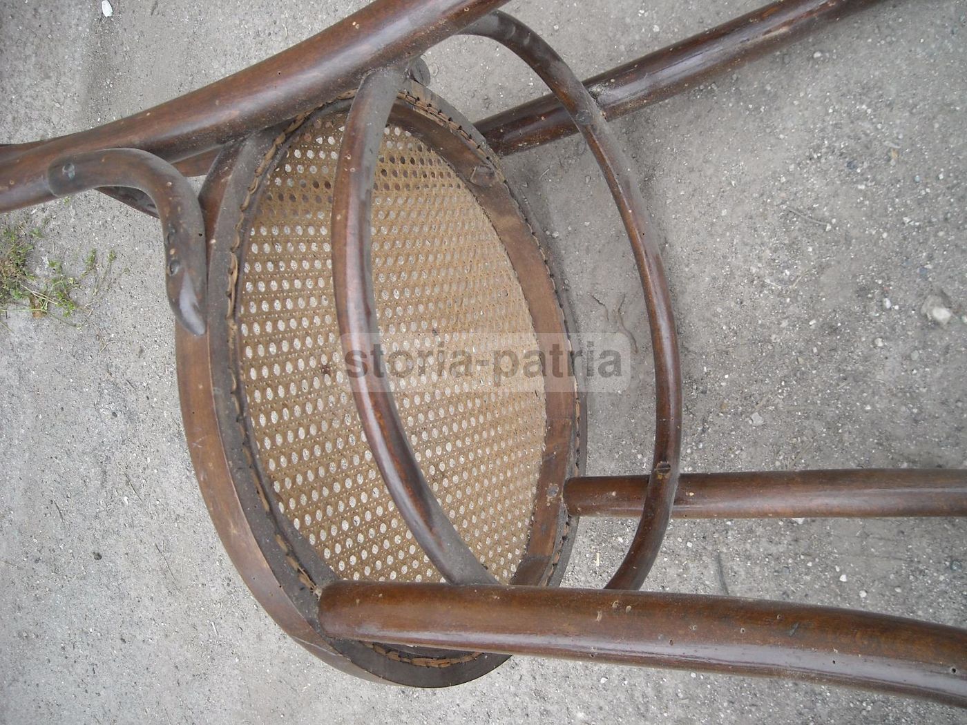 Coppia Sedie Antiche Anni '30 Legno Curvato Fondo Impagliato