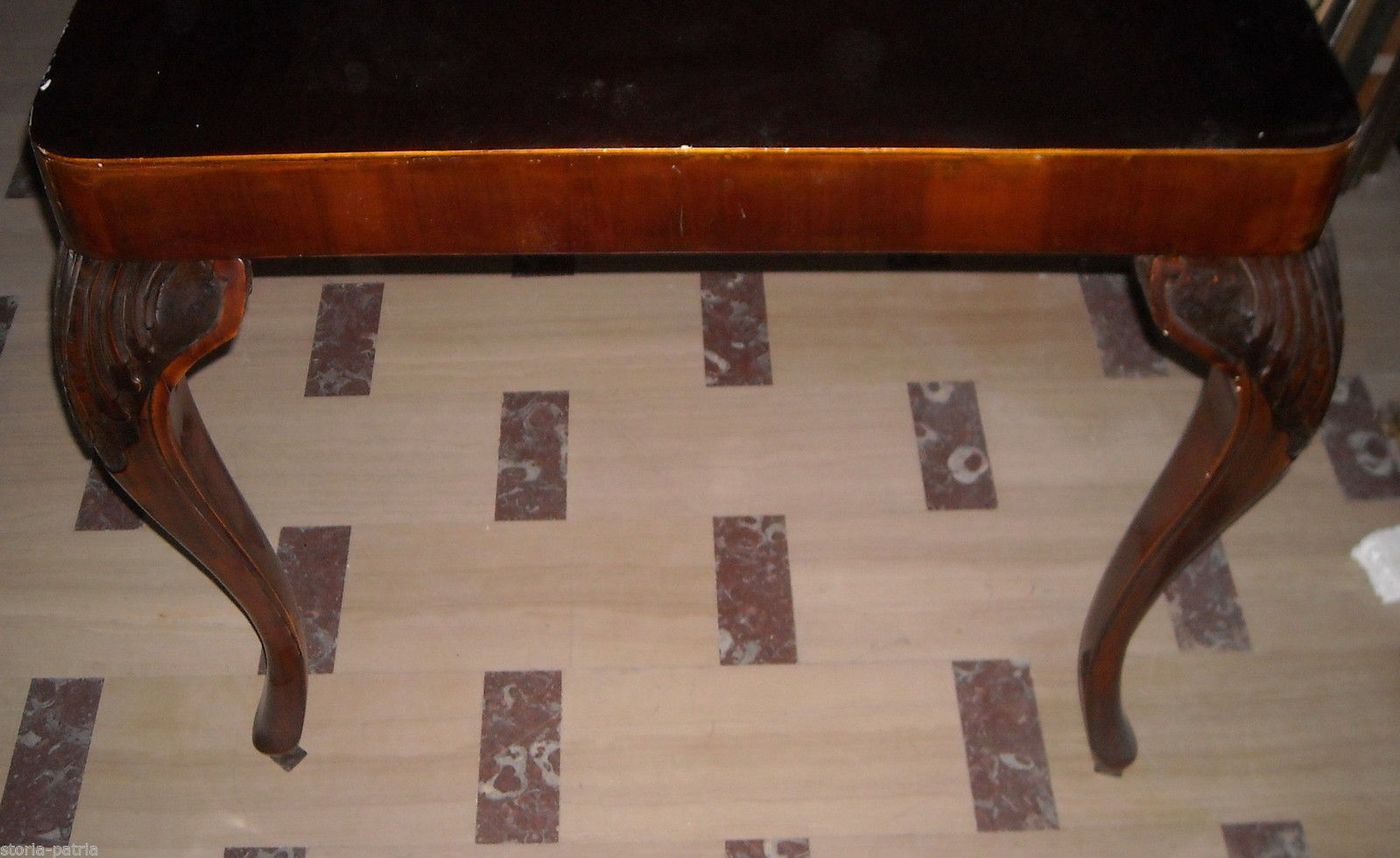 Grande Tavolo Modernariato Anni '30 '50 In Legno Scuro 150x88 Cm