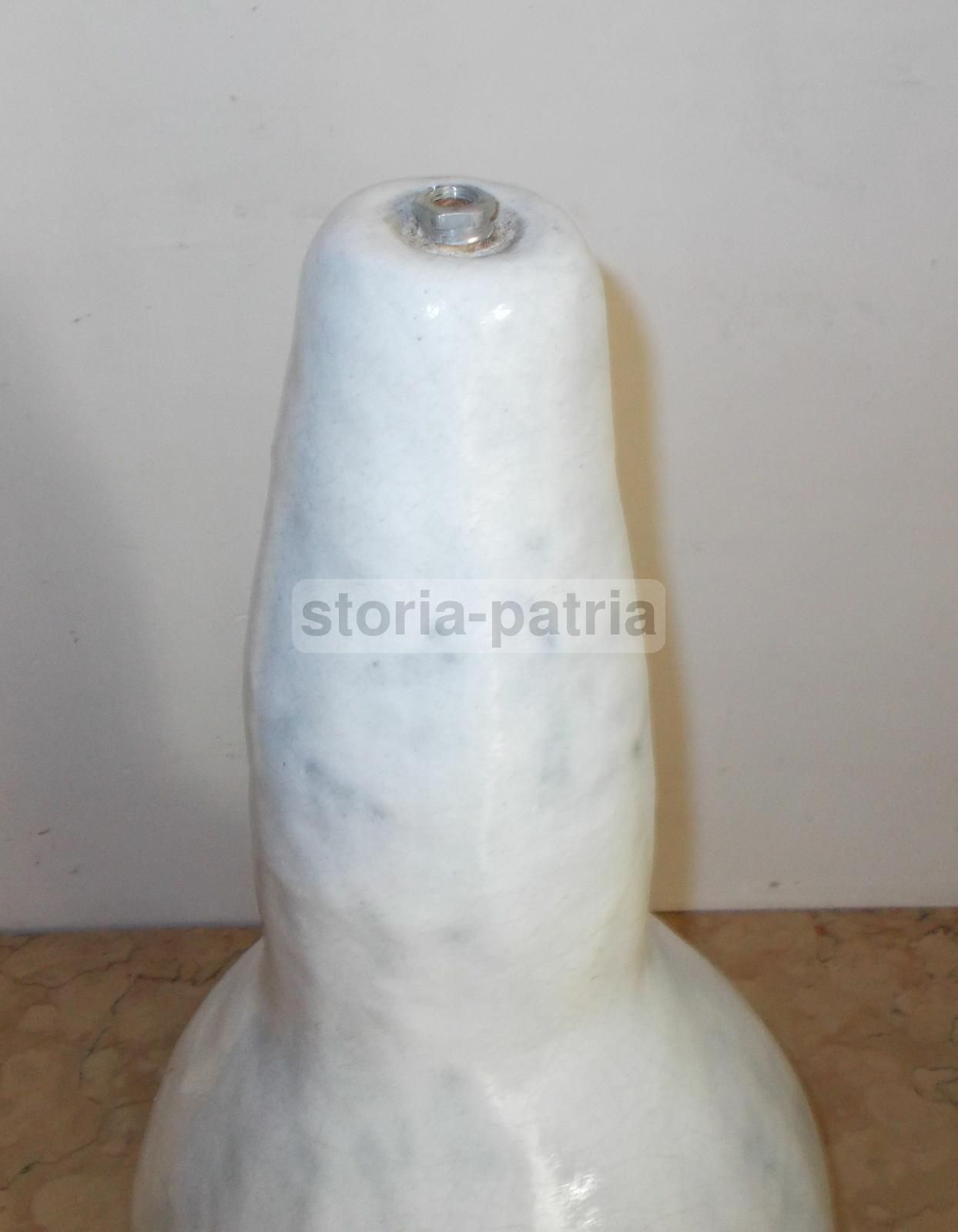 Scultura Base Per Lampada In Ceramica Bianca, Anni '60 '70