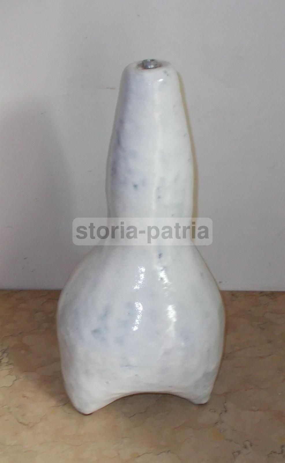 Scultura Base Per Lampada In Ceramica Bianca, Anni '60 '70