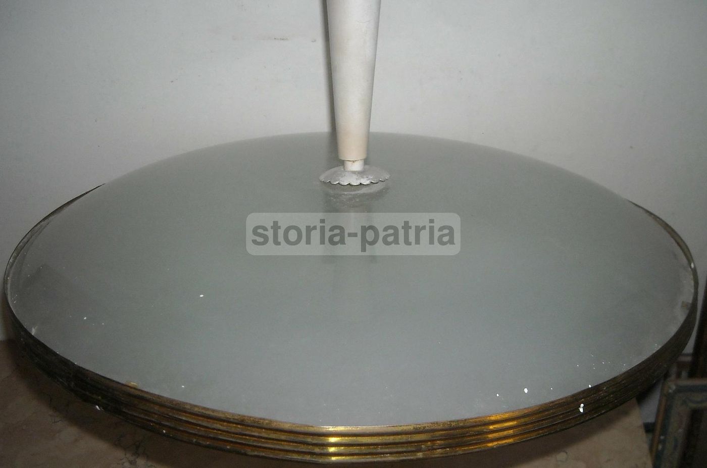 Lampadario Vintage Anni 50 60 Con Vetri Convessi Design Italiano
