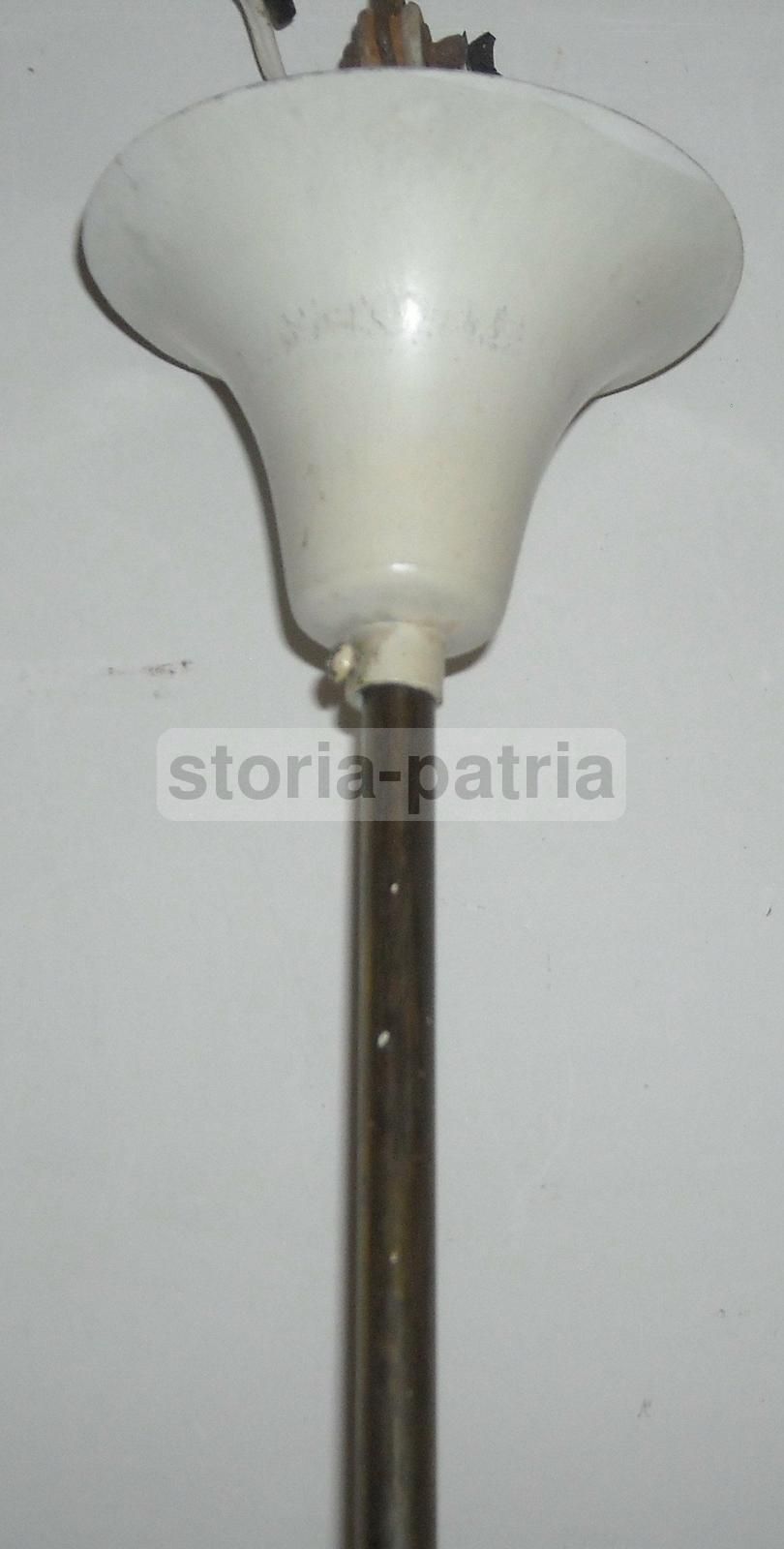 Lampadario Vintage Anni 50 60 Con Vetri Convessi Design Italiano