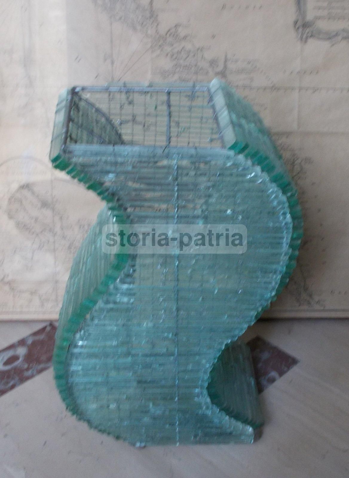 Lampada Da Tavolo In Vetro Assemblato, Design Modernariato, Anni '70 '90