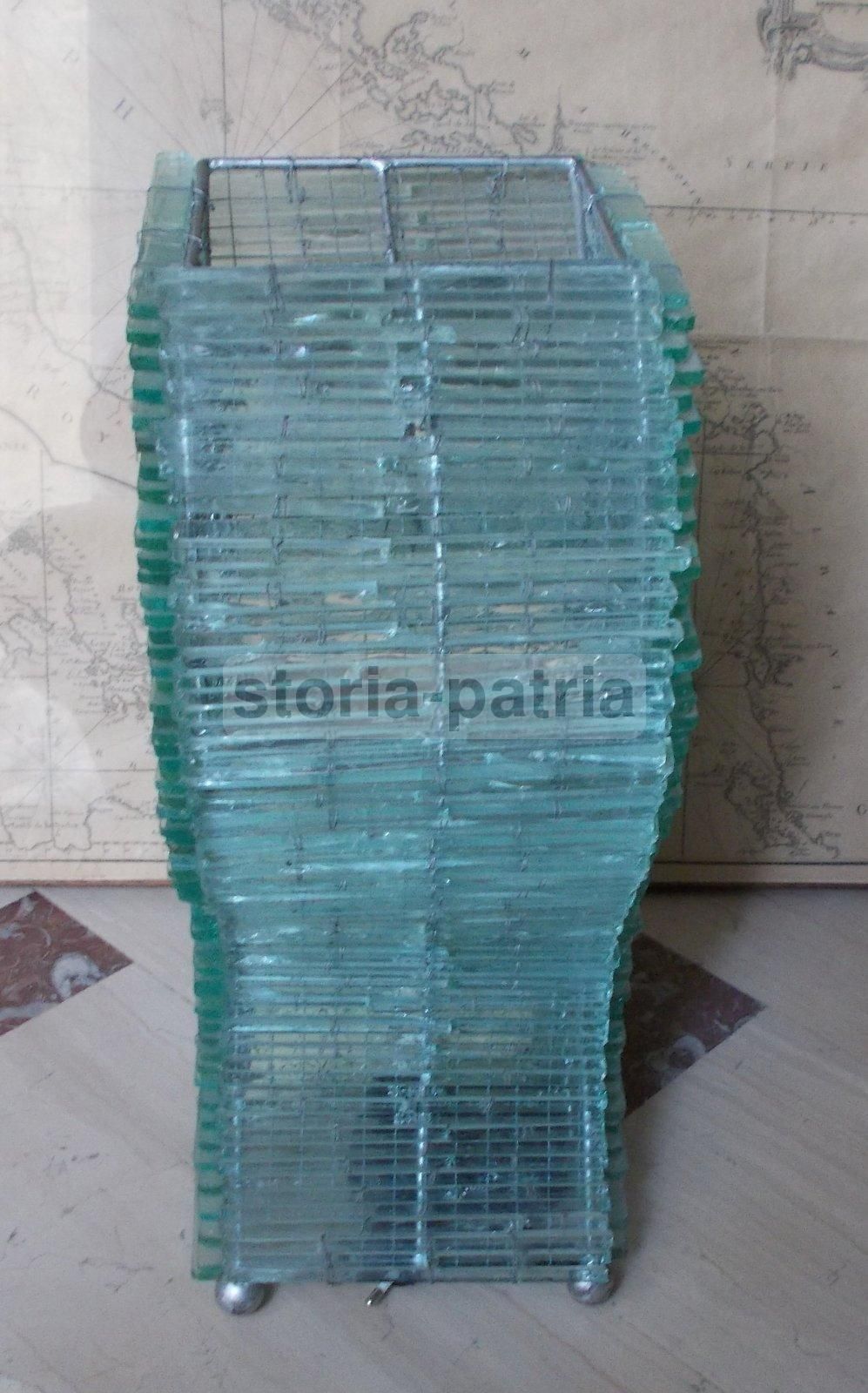Lampada Da Tavolo In Vetro Assemblato, Design Modernariato, Anni '70 '90
