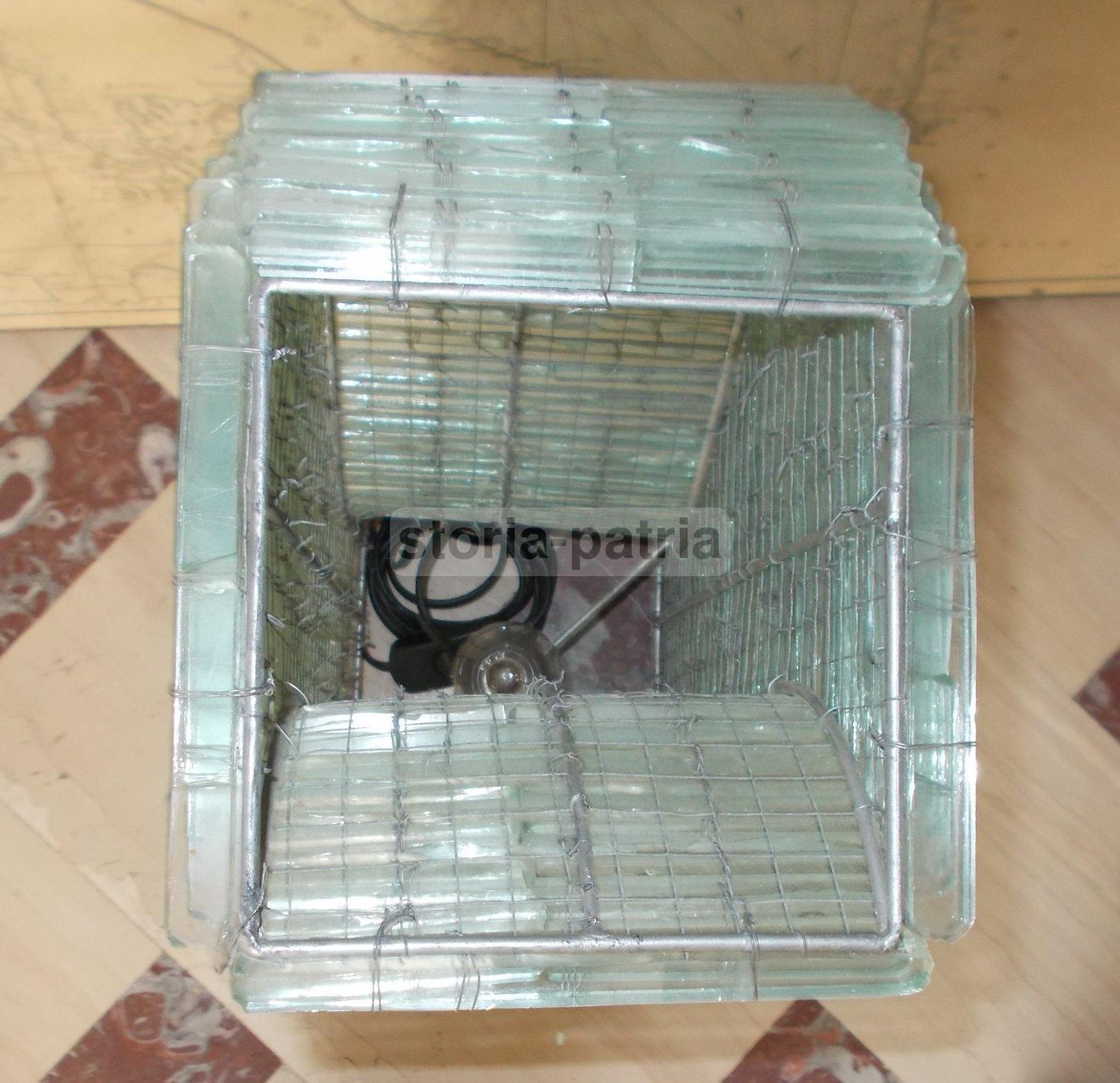 Lampada Da Tavolo In Vetro Assemblato, Design Modernariato, Anni '70 '90