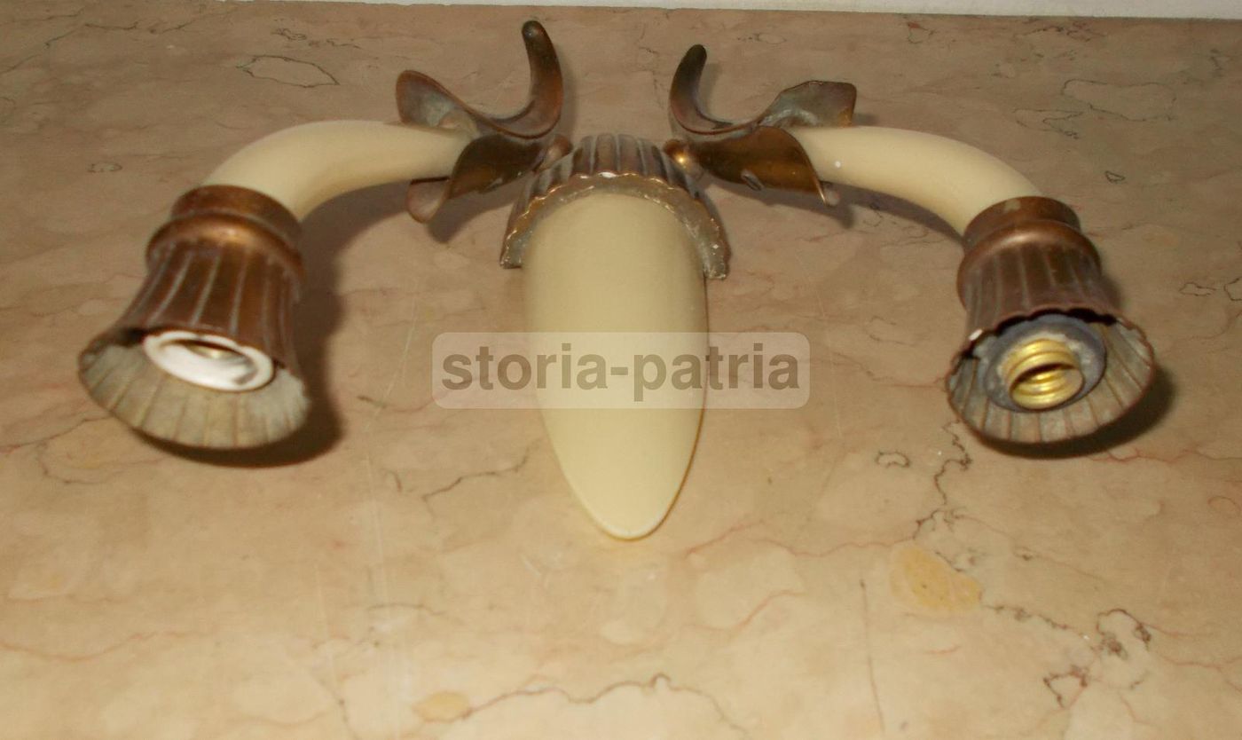 Applique Vintage Anni 50 In Ottone Dorato Stile Giò Ponti