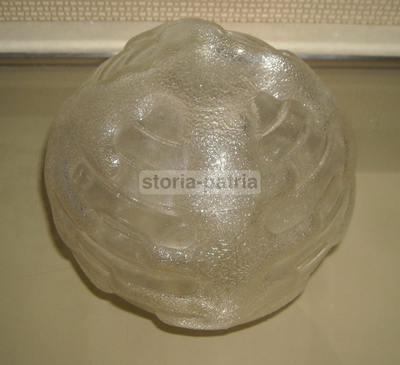 Coppa Per Lampada In Vetro Trasparente, Anni '50 '60