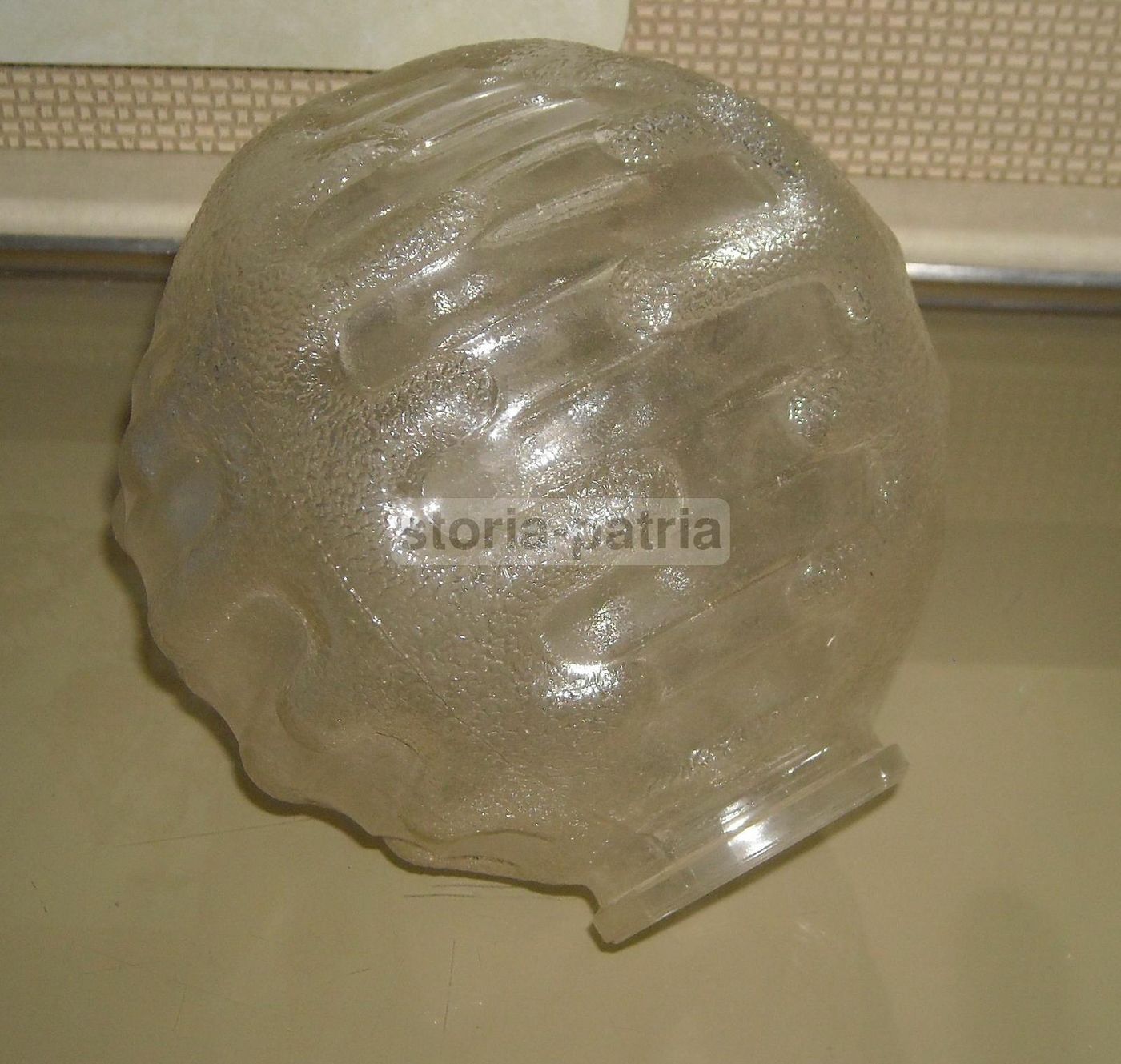 Coppa Per Lampada In Vetro Trasparente, Anni '50 '60
