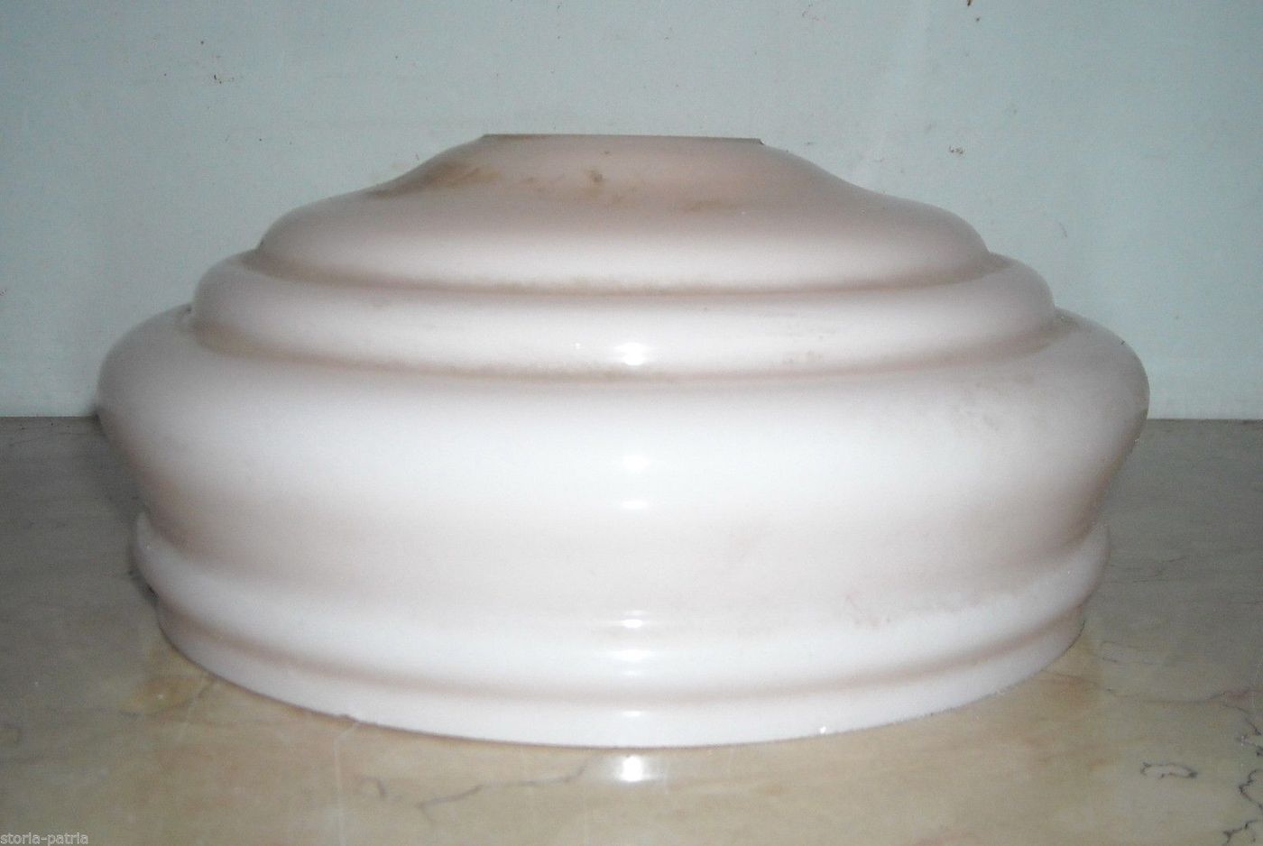 Coppa Lampada In Vetro Rosato, Design Italiano Anni '30 '50